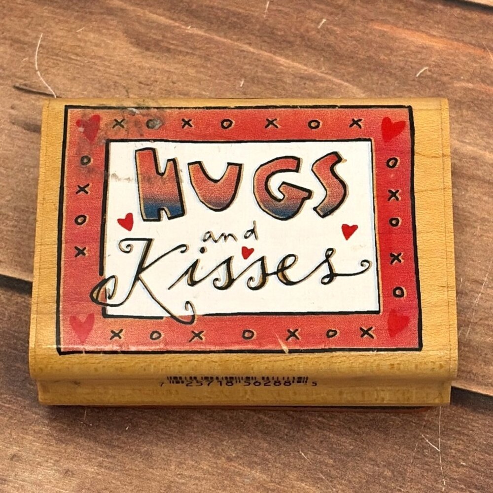 INKADINKADO 6288-N HUGS & KISSES RUBBER STAMP BY KATHY DAVIS COLLECTION XOXOXO